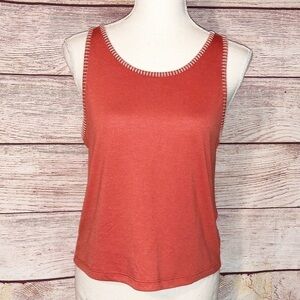Jenni Cayenne Sleep Tank Top with Contrast Trim Size S